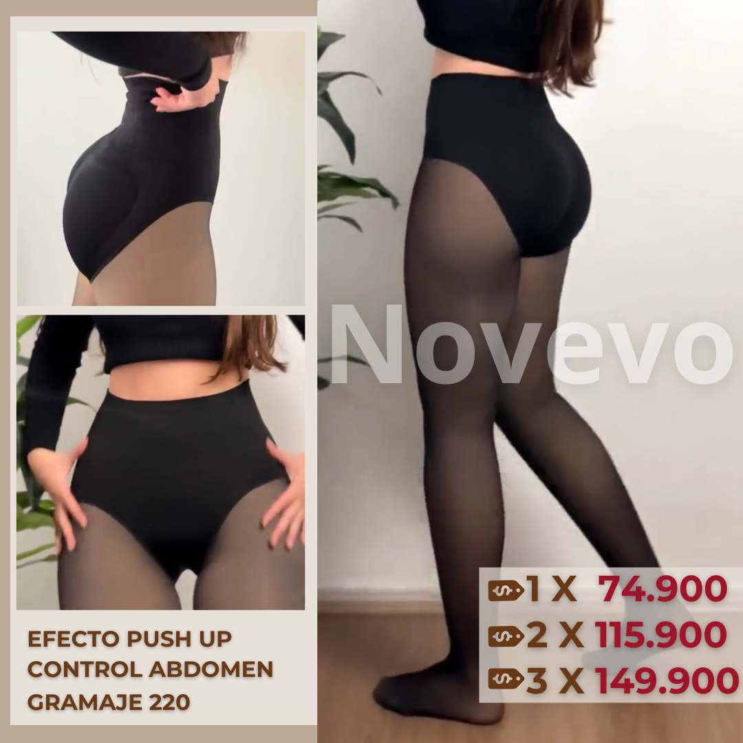 Thermo-Strumpfhose | Bauchkontrolle & Push-up 220 g